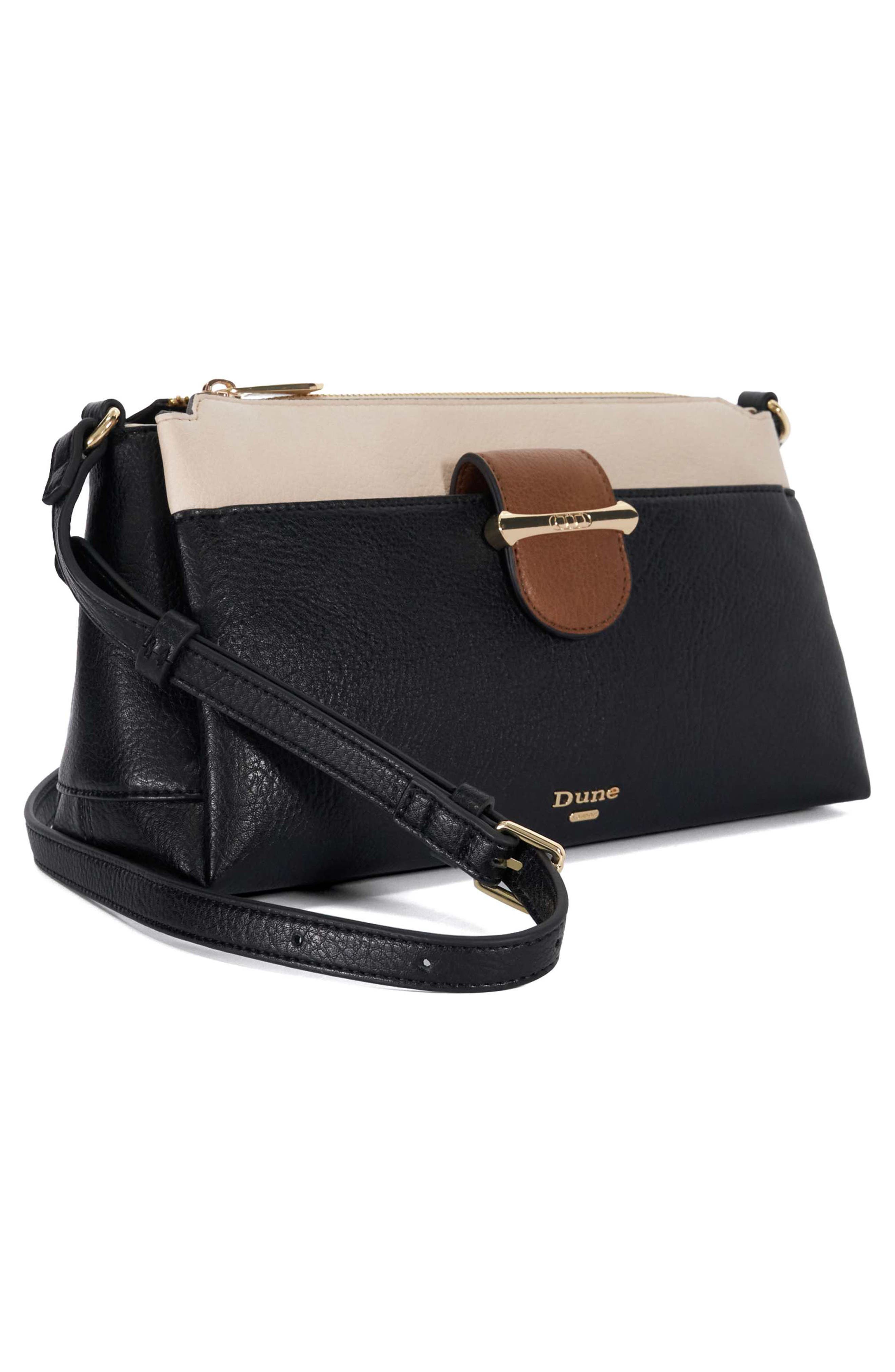 Dune London Darlino Crossbody Bag, Alternate, color, Black/ White