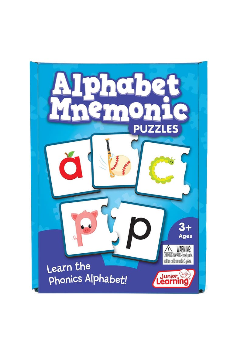Alphabet Mnemonics Puzzles, 26 Self Correcting Letter Set, Alternate, color, Multicolored