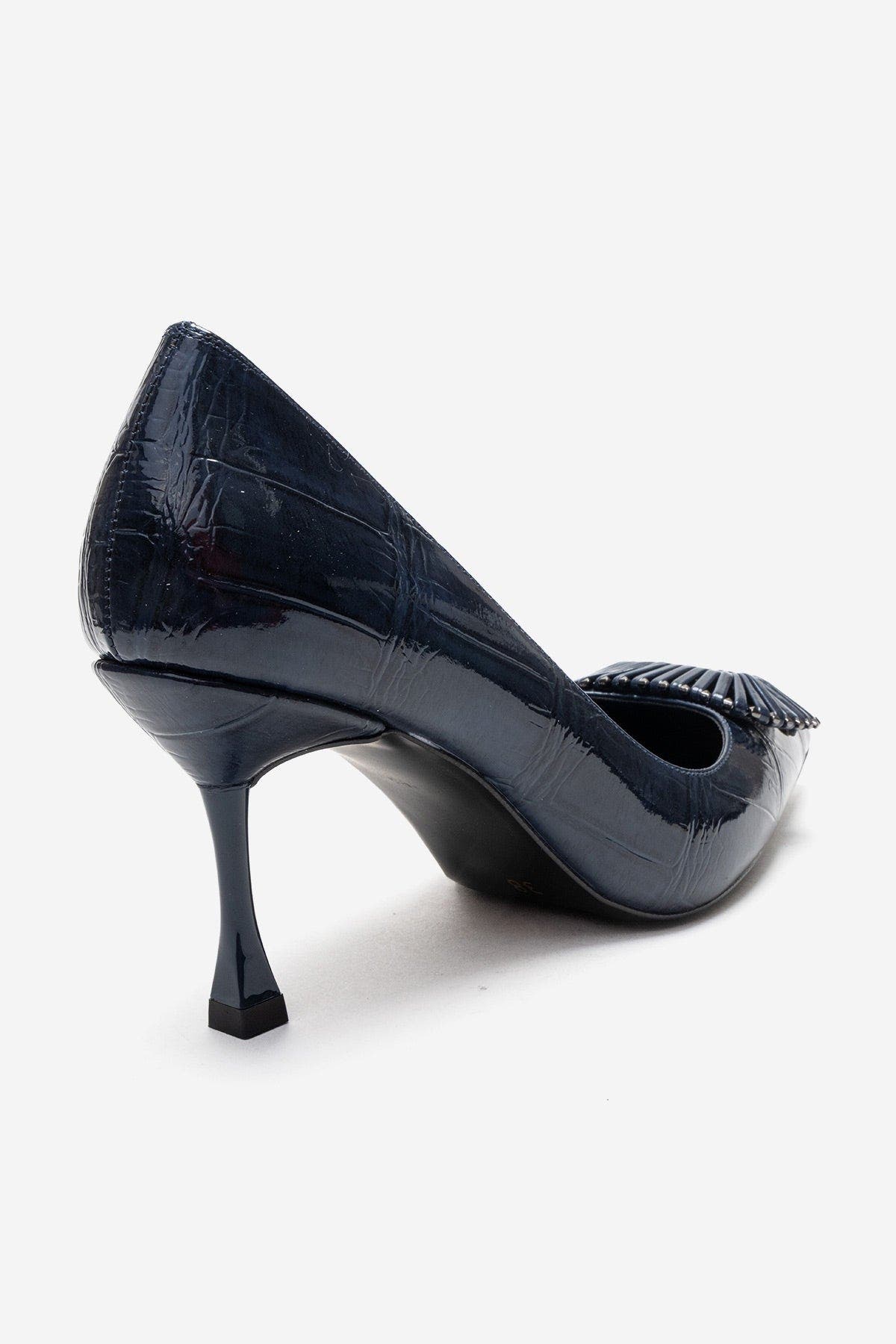 Rebel Stiletto Pump, Alternate, color, Navy Print