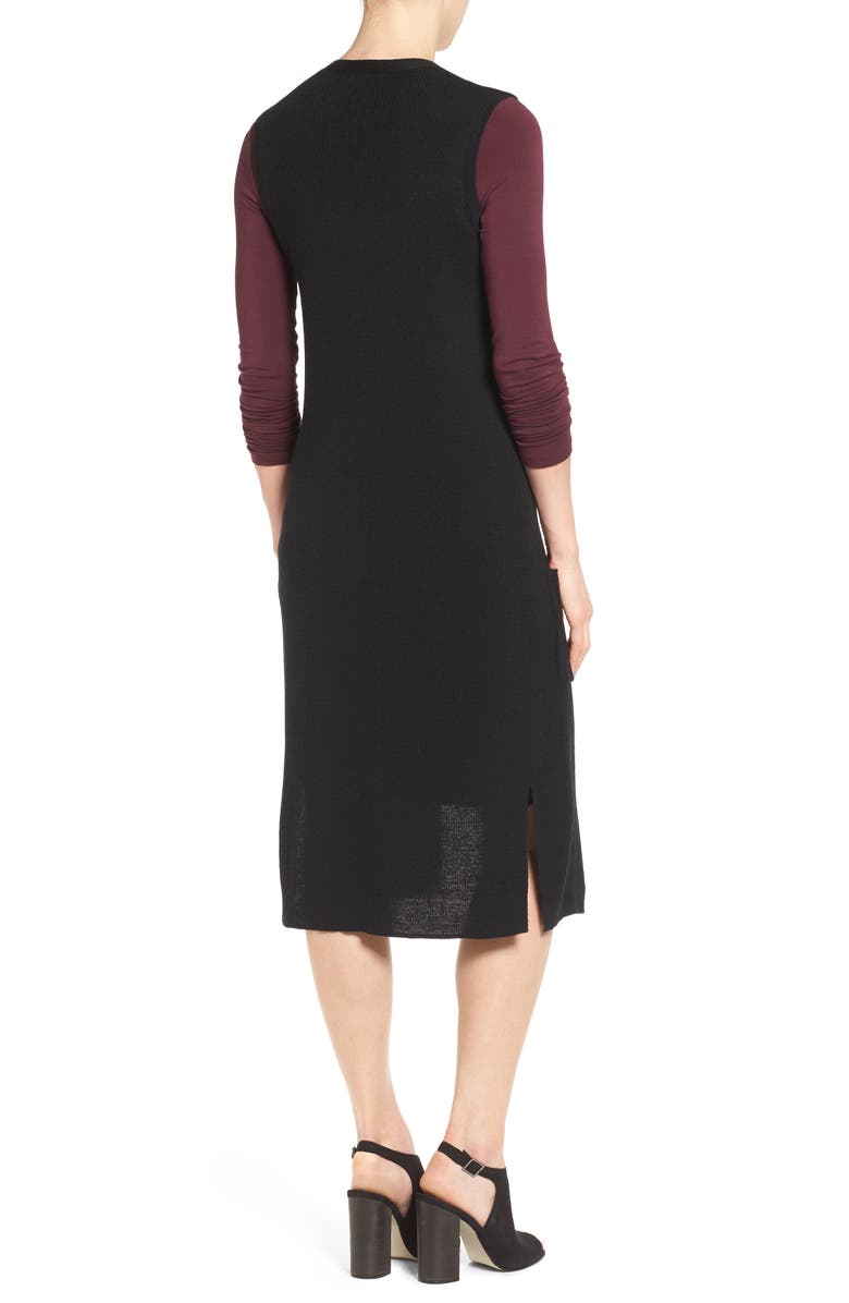 Halogen<sup>®</sup> Long Merino Wool Blend Sweater Vest, Alternate, color,