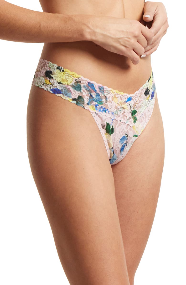 Hanky Panky Print Original Rise Thong, Alternate, color, Cannes You Belive It