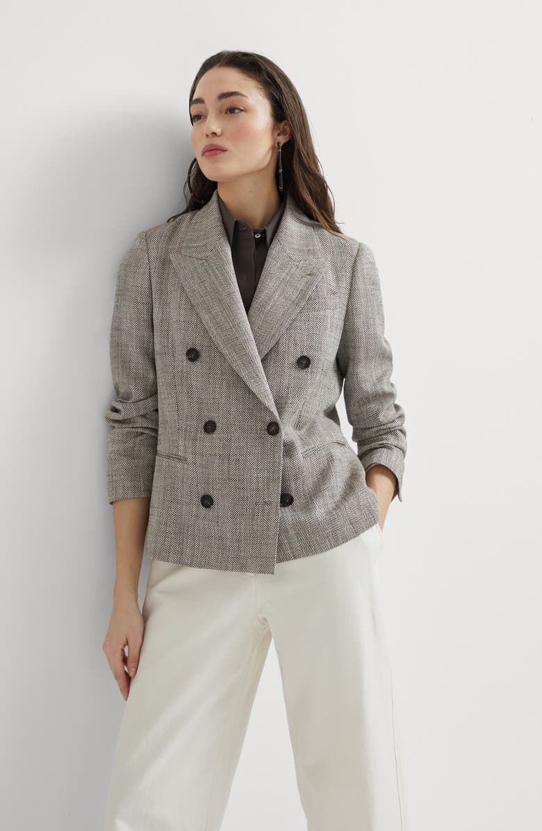 Brunello Cucinelli Chevron blazer, Alternate, color, 