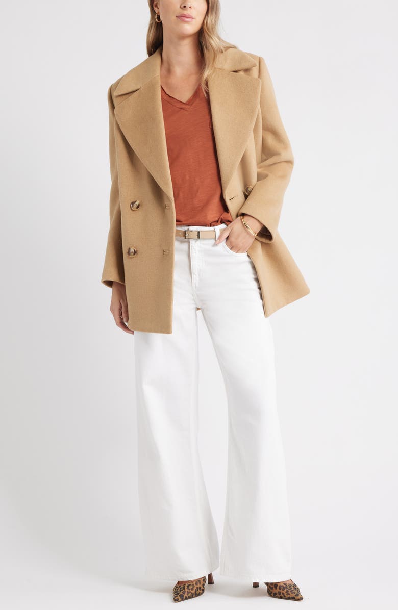 Caslon<sup>®</sup> Cotton & Modal V-Neck T-Shirt, Alternate, color, Rust Sequoia