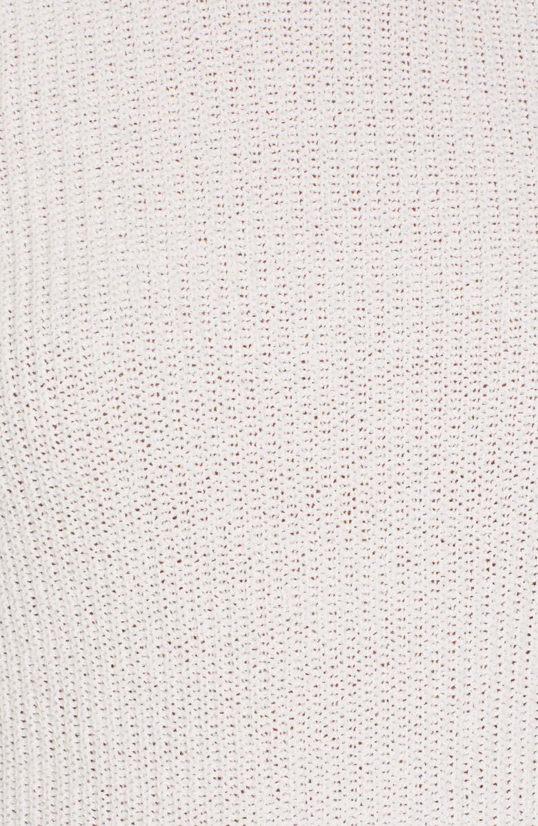 Rebecca Taylor Mix Media Eyelet Sleeve Cotton Sweater, Alternate, color, 