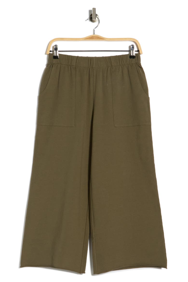 Crop French Terry Pants, Alternate, color, OLIVE SARMA