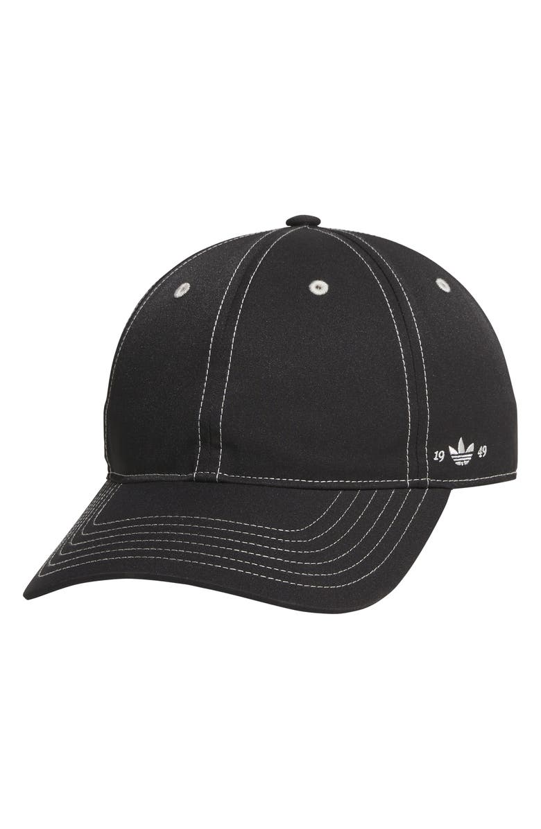 adidas Stealth Strap Back Baseball Cap, Main, color, Black/ Off White