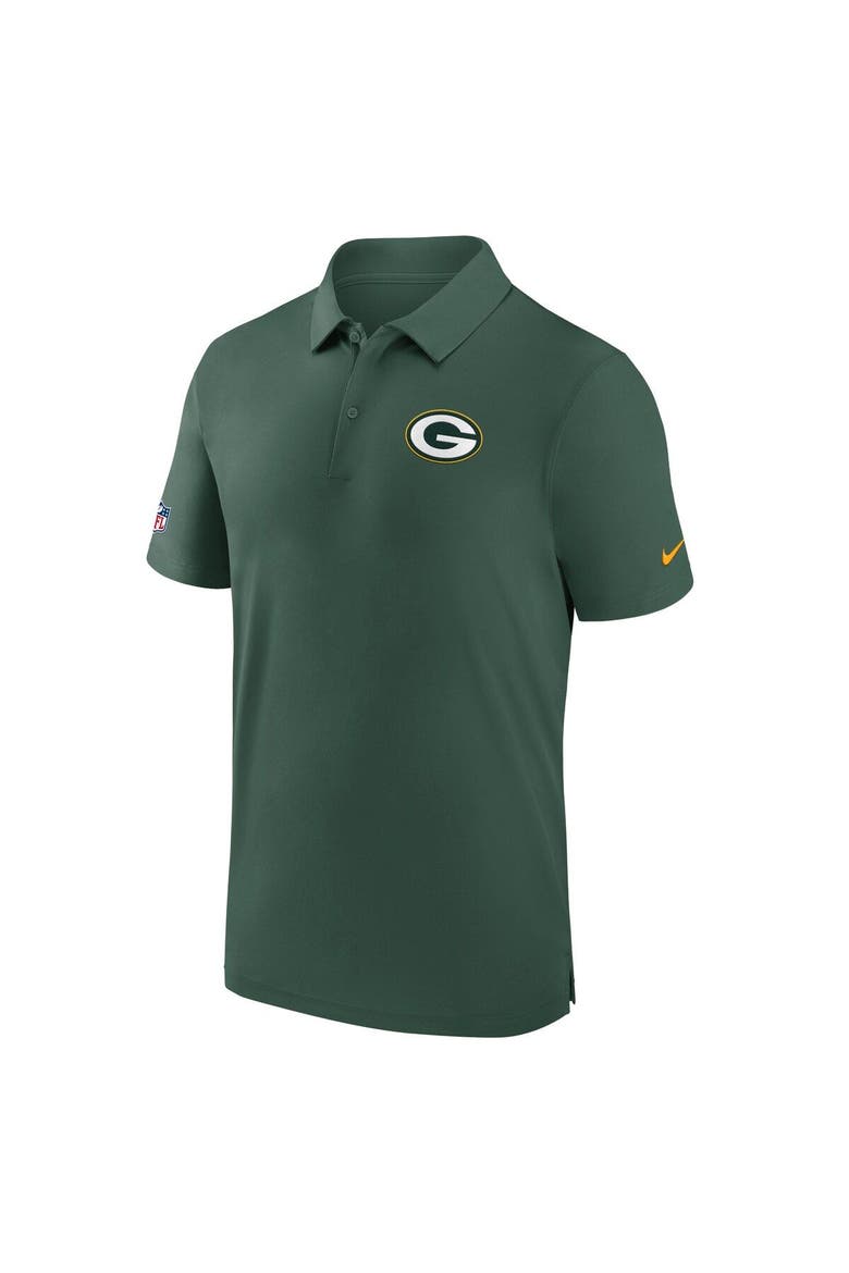 Men's Nike Green Green Bay Packers Sideline Coaches Performance Polo, Alternate, color, Green
