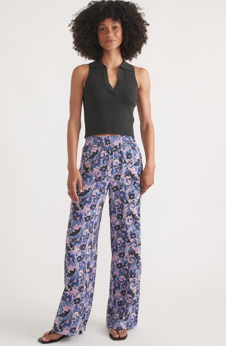 Marine Layer Amelia Rib Sleeveless Johnny Collar Crop Polo, Alternate, color, 