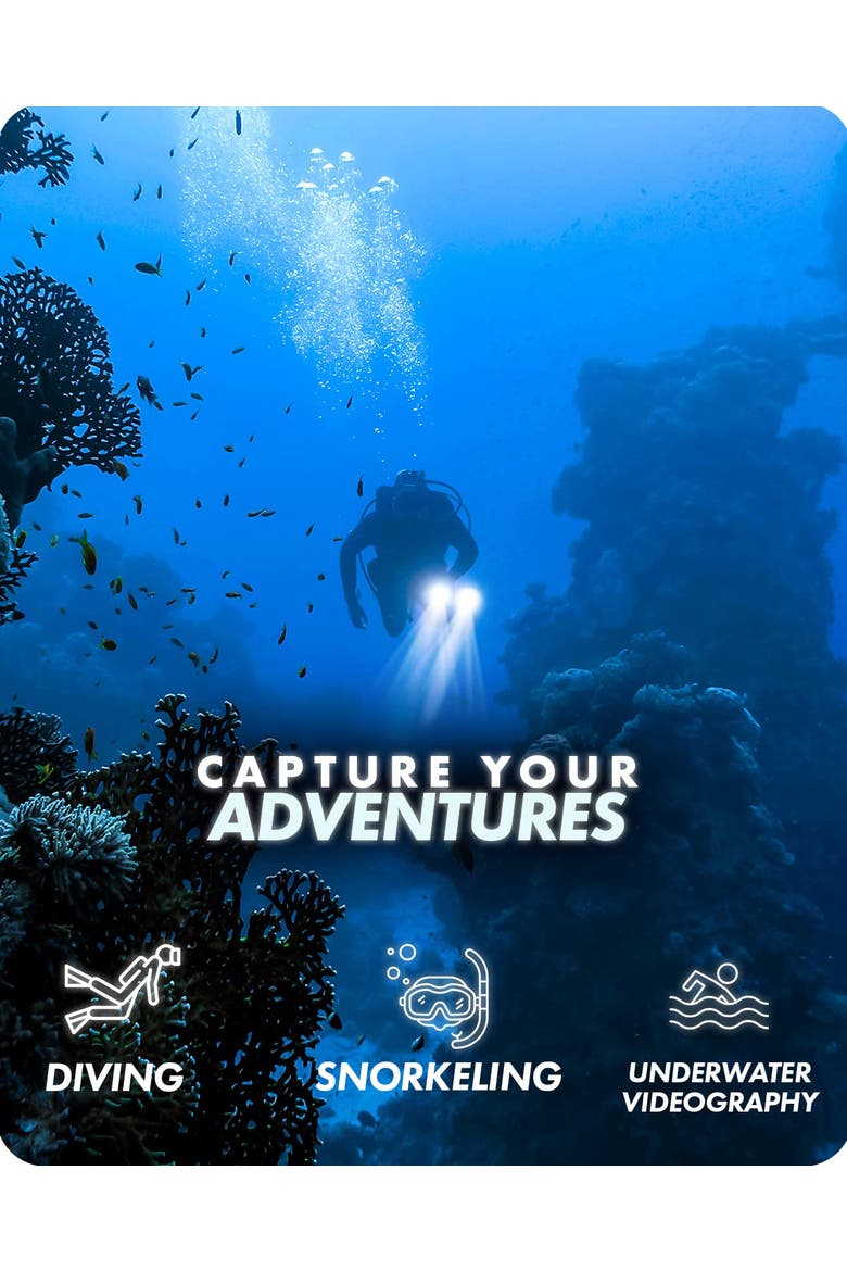 DiveRig3 Diving Rig Bundle with 2 Waterproof LED Lights - Compatible with GoPro HERO Series and DJI Osmo Action Cam, Alternate, color, Black