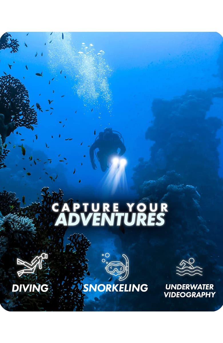 MOVO DiveRig3 Diving Rig Bundle with 2 Waterproof LED Lights - Compatible with GoPro HERO Series and DJI Osmo Action Cam, Alternate, color, Black