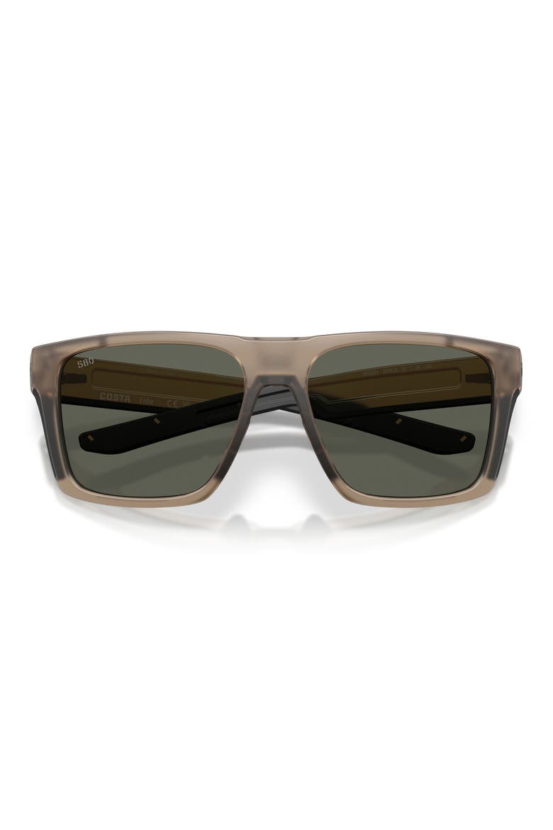 Lido 57mm Polarized Square Sunglasses, Alternate, color, MATTE BROWN SMOKE / GRAY 580G