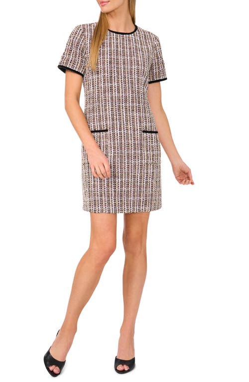 Cece Tweed Shift Minidress