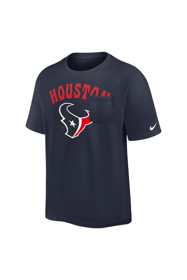 Men's Nike Navy Houston Texans Rewind Heavy Max90 Pocket T-Shirt, Alternate, color, Navy