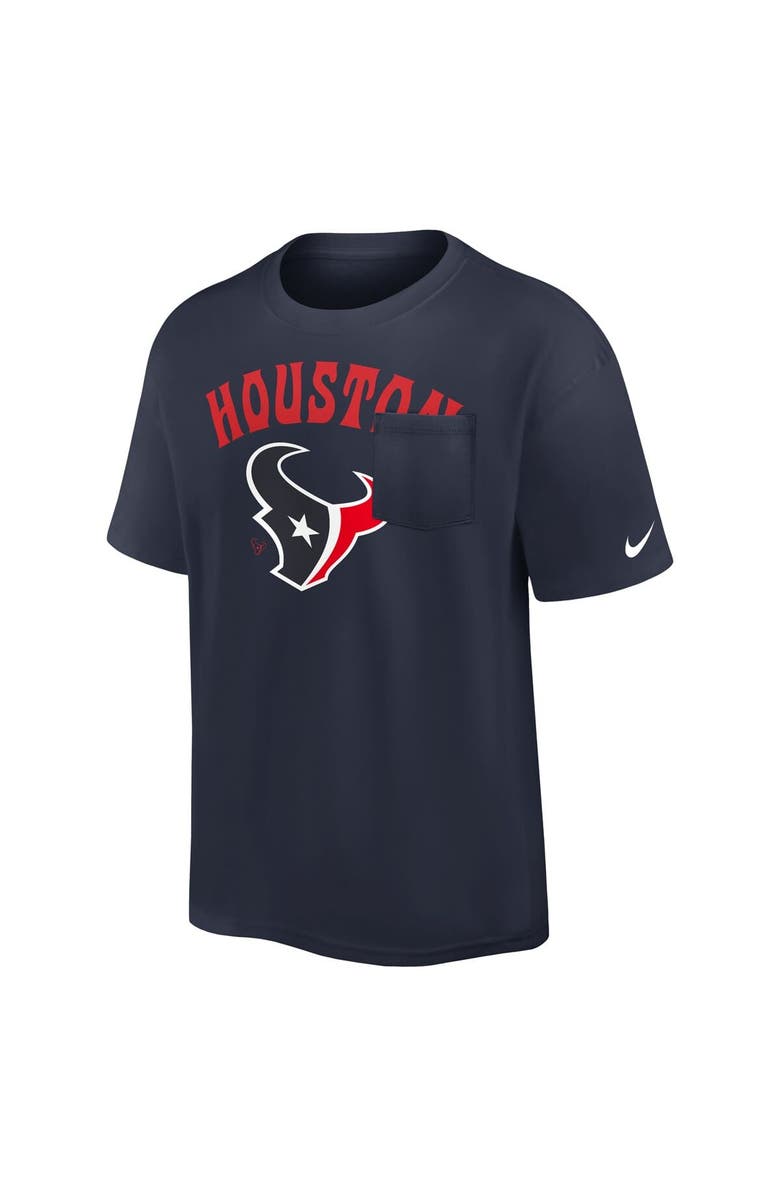 Nike Men's Nike Navy Houston Texans Rewind Heavy Max90 Pocket T-Shirt, Alternate, color, Navy