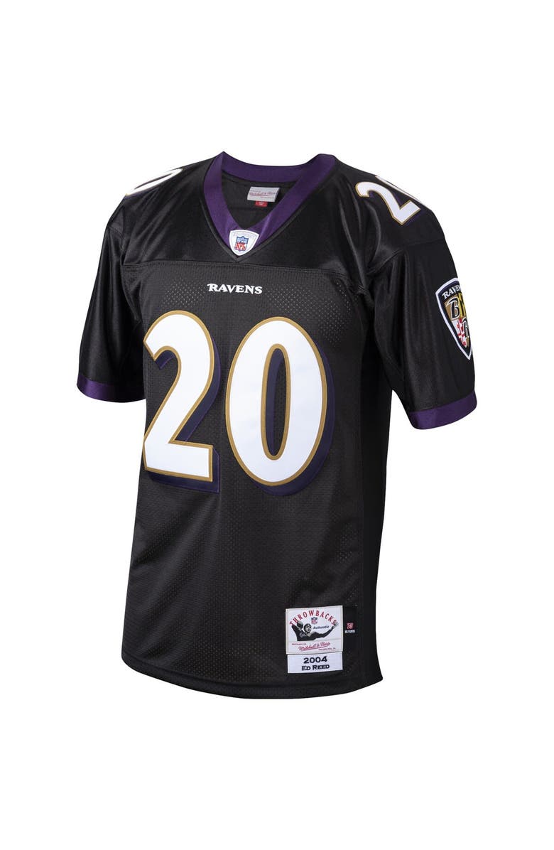Mitchell & Ness Men's Mitchell & Ness Ed Reed Black Baltimore Ravens 2004 Authentic Throwback Retired Player Jersey, Alternate, color,