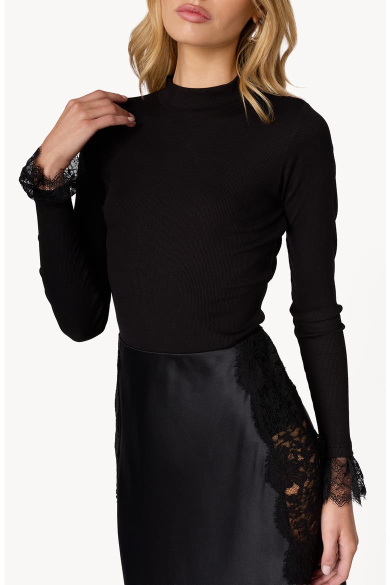 Cordelia Mock Neck Top, Main, color, BLACK