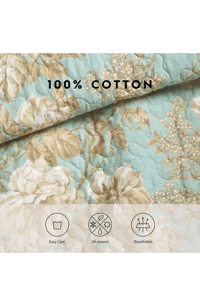 Laura Ashley Brompton Quilt & Sham Set, Alternate, color, Serene