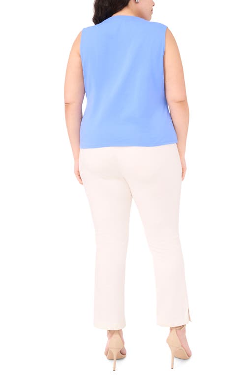 Halogenr Halogen(r) Twist Front Sleeveless Cotton Knit Top