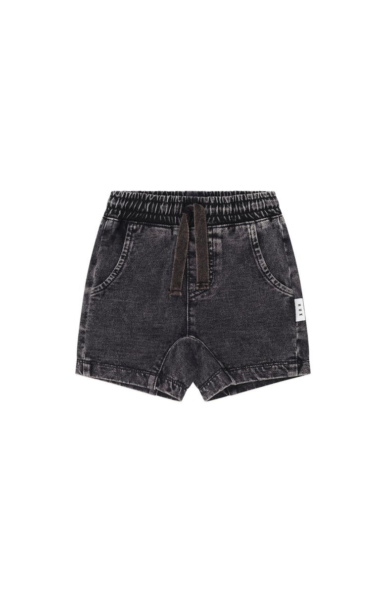 Huxbaby Knit Denim Gusset Short, Main, color, Denim Black