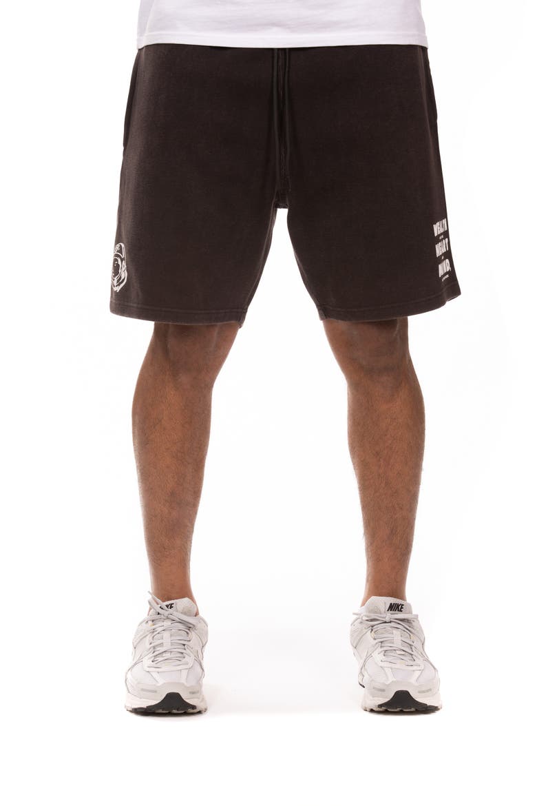 BB Helmet Cotton Fleece Sweat Shorts, Main, color, BLACK