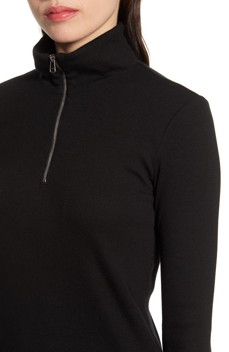 Stateside Mini Rib Front Zip Pullover, Alternate, color, 
