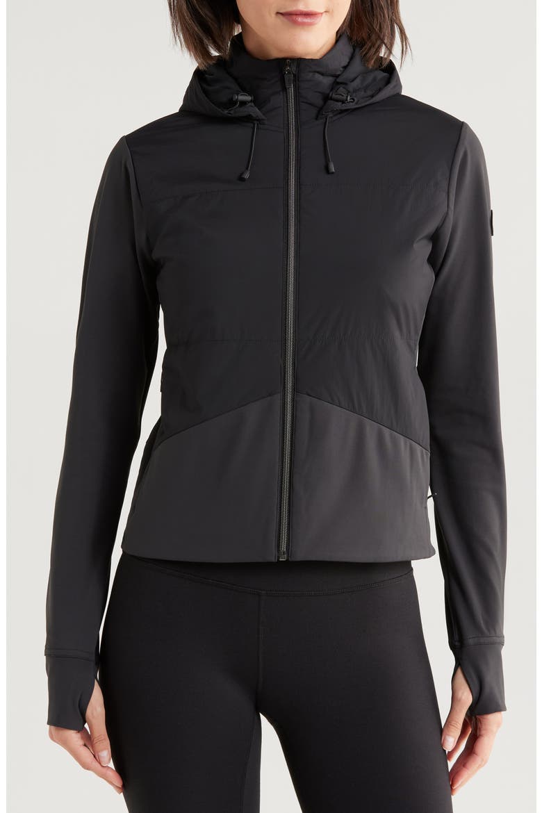 Chilled Out Water Repellent Insulated Hooded Jacket, Alternate, color, BLACK