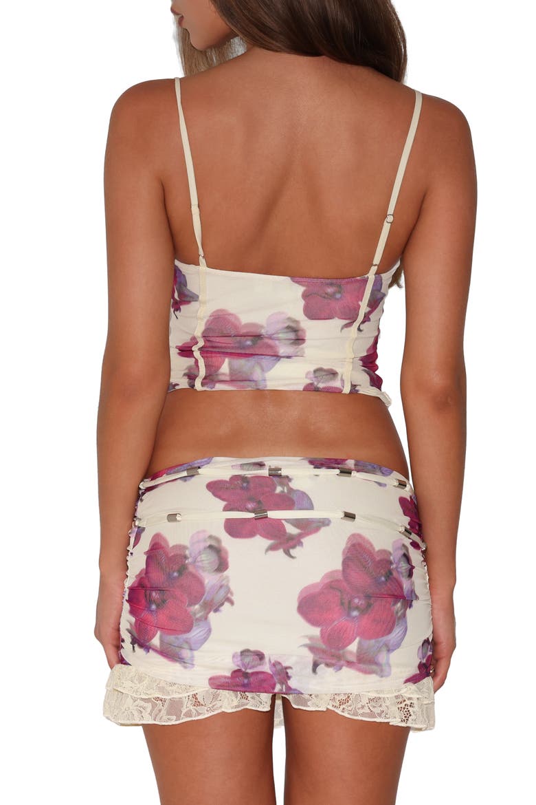 Liliah Panelled Floral Mesh Cami Top, Alternate, color, ORCHID HAZE