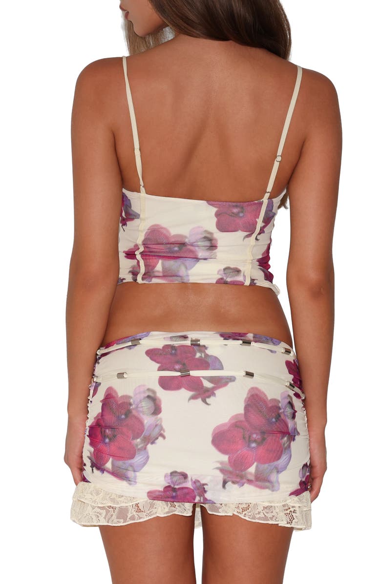 Tiger Mist Liliah Panelled Floral Mesh Cami Top, Alternate, color, 