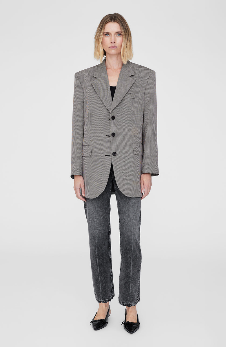 ANINE BING Sara Houndstooth Blazer, Main, color, 