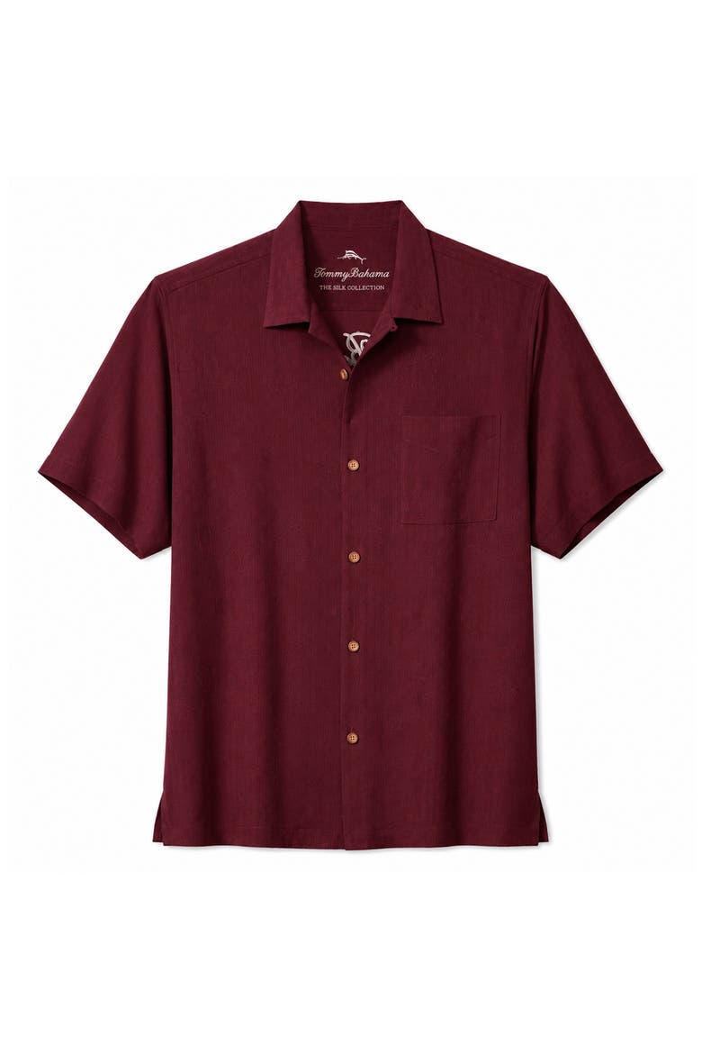 Life Is Full Of Hard Choices Silk Camp Shirt, Main, color, PINOT NOIR