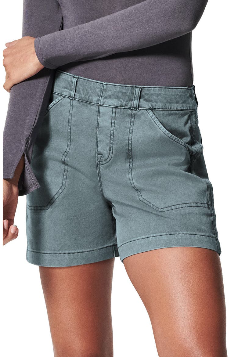 6-Inch Stretch Twill Shorts, Main, color, HAZY BLUE