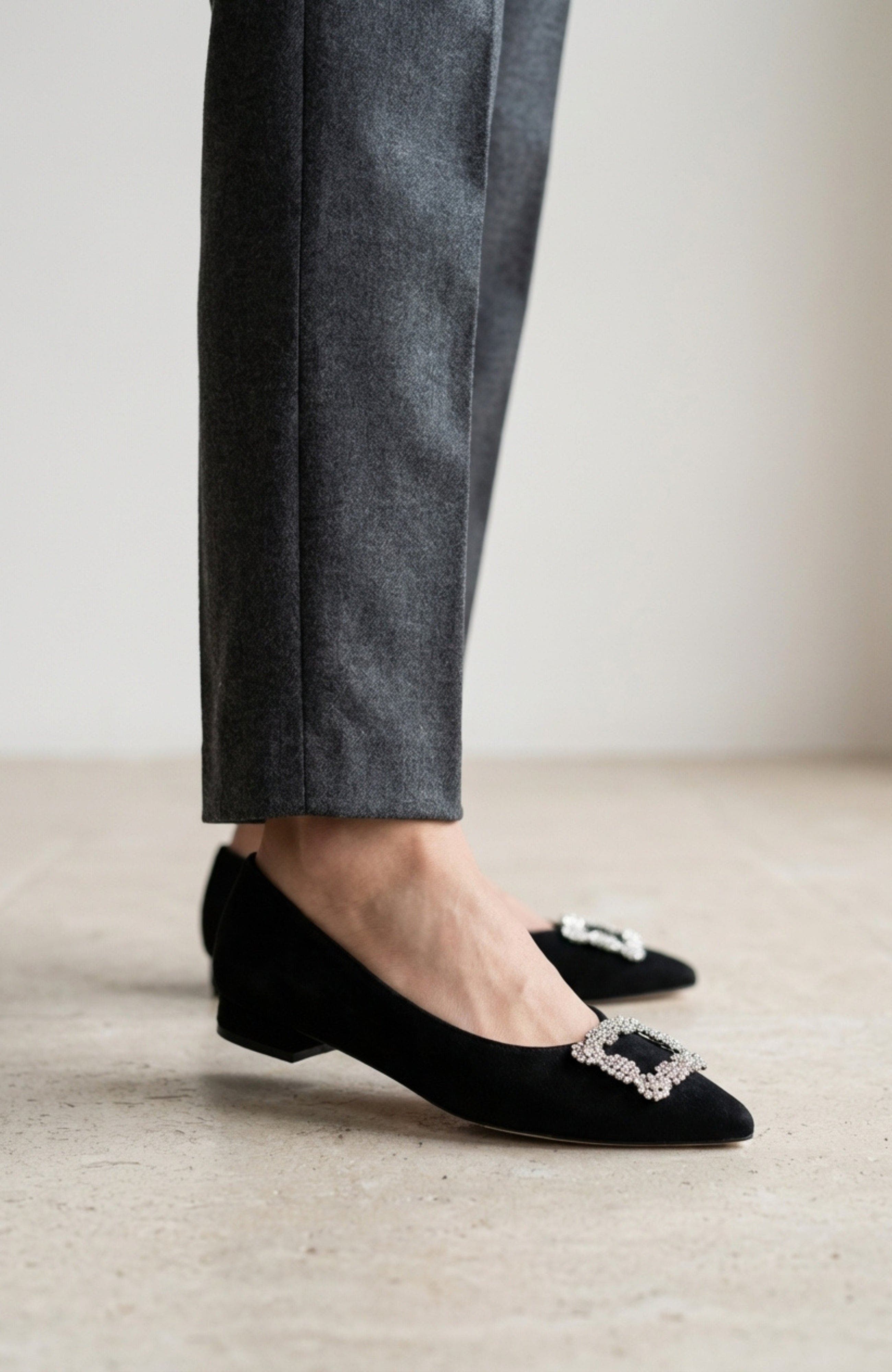 Menina Step Tiara Noir Flat, Alternate, color, Black