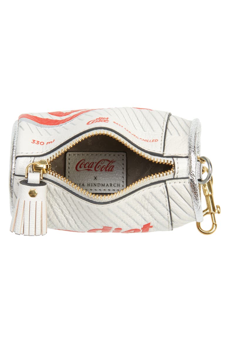x Coca Cola Diet Coke Leather Coin Purse, Alternate, color, OPTIC WHITE