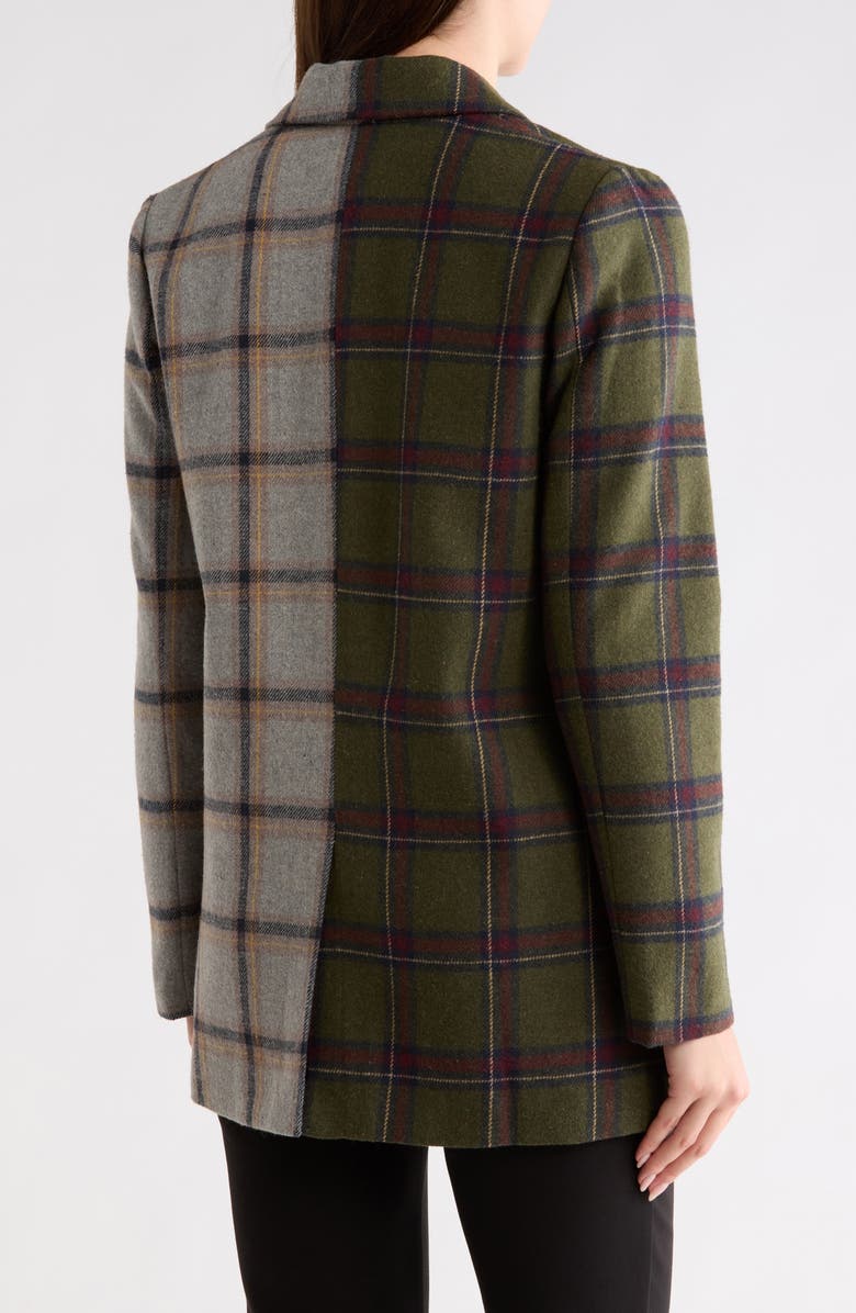 Hutch Meg Contrast Plaid Coat, Alternate, color, Split Plaid