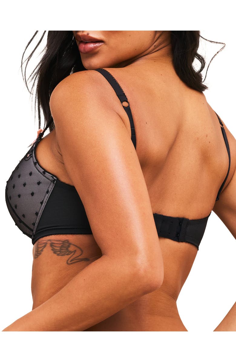 Adore Me Beanie Push Up Plunge Bra, Alternate, color, Black