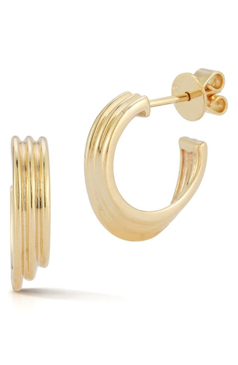 Nana Bernice Groove Cascade Hoop Earrings
