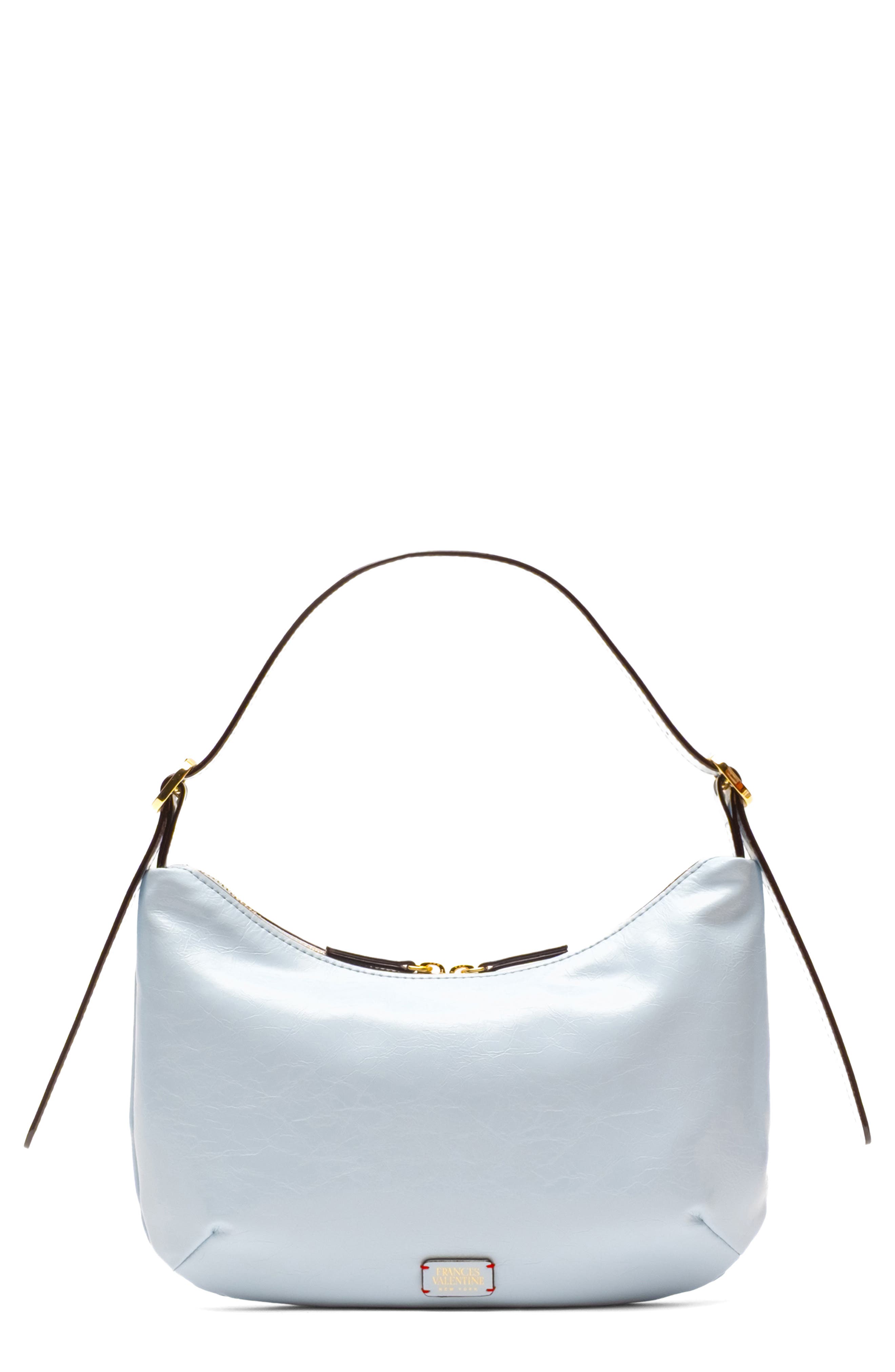Starr Crinkled Leather Hobo Bag, Main, color, LIGHT BLUE