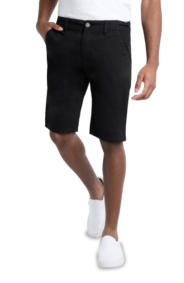 XRAY Flat Front Chino Shorts, Alternate, color, Black