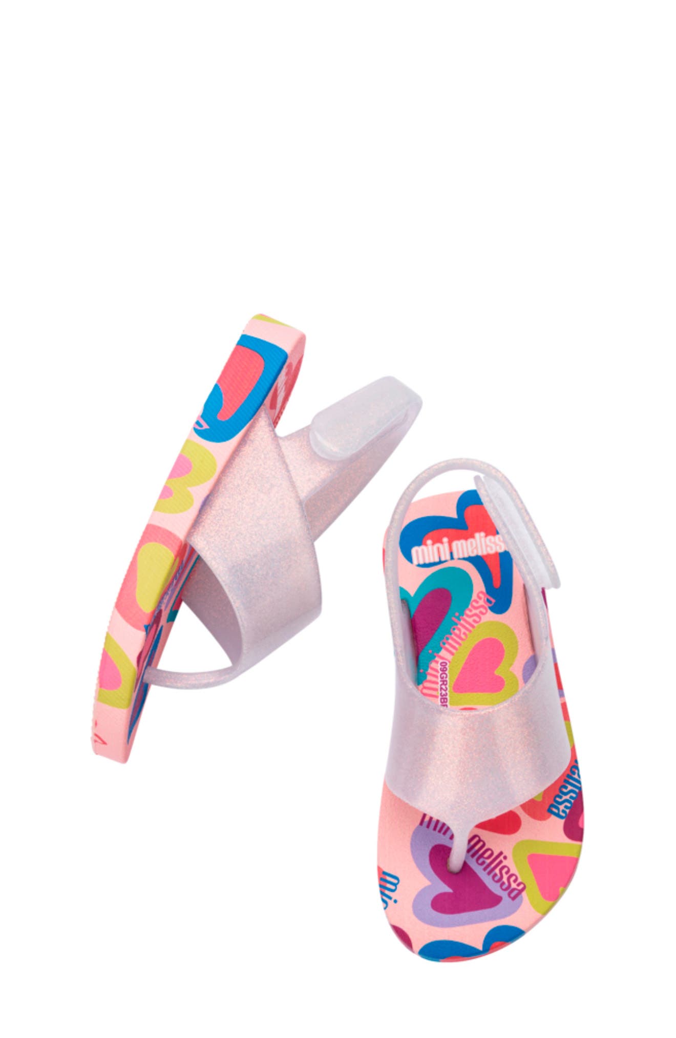Mini Melissa Kids' Slingback Sandal, Alternate, color, Pink/ Glitter