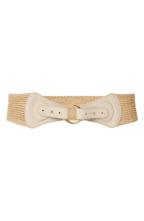 Willa Leather & Straw Belt