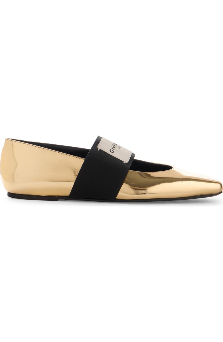 Givenchy Sliced Square Toe Mary Jane Flat, Alternate, color, Golden