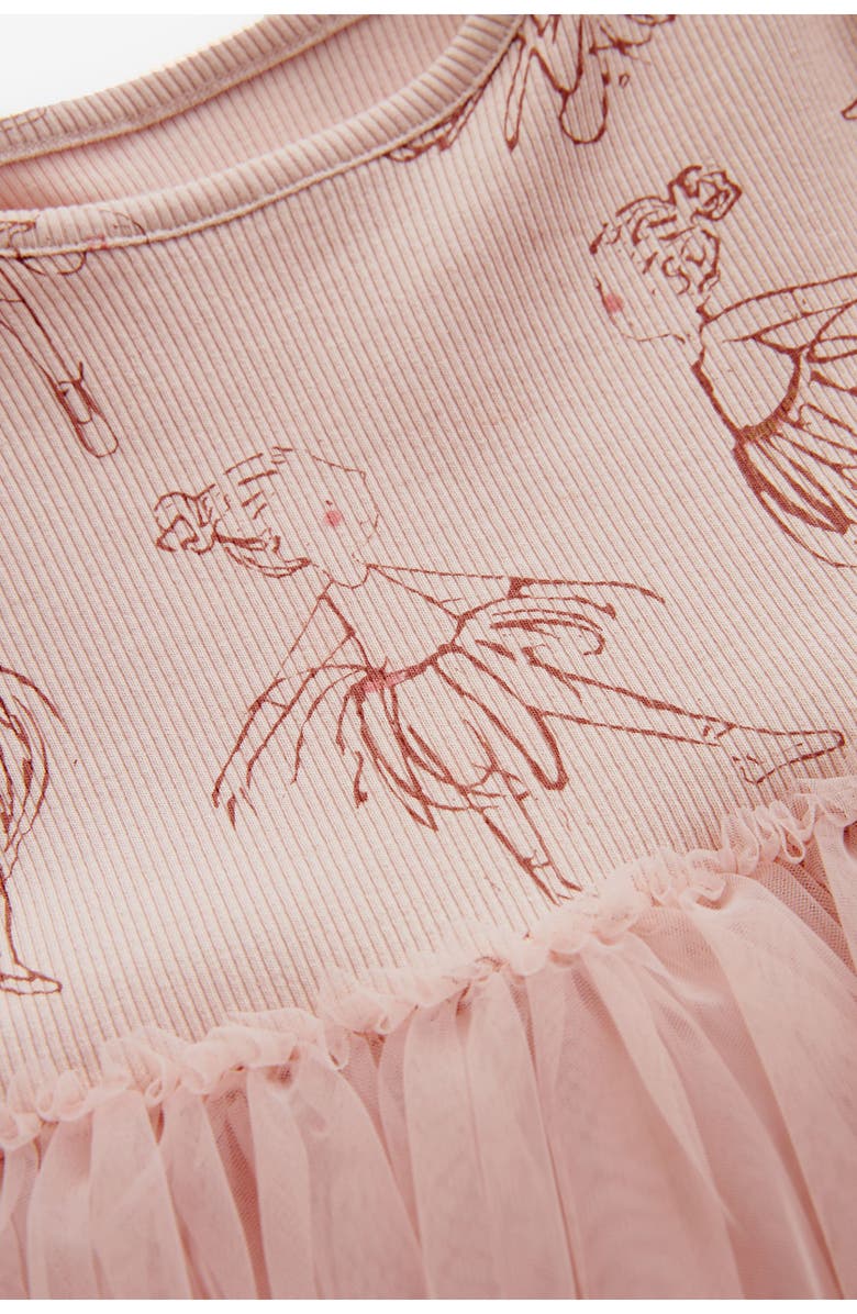 NEXT Kids' Ballet Print Long Sleeve Tulle Dress, Alternate, color, 