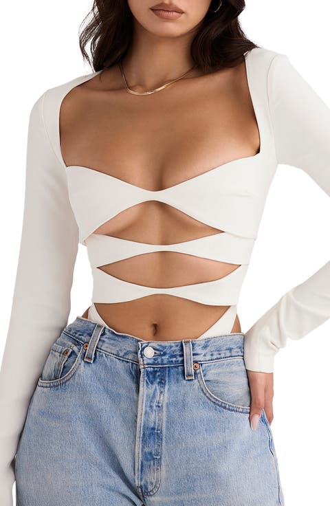 Danica Cutout Crepe Bodysuit