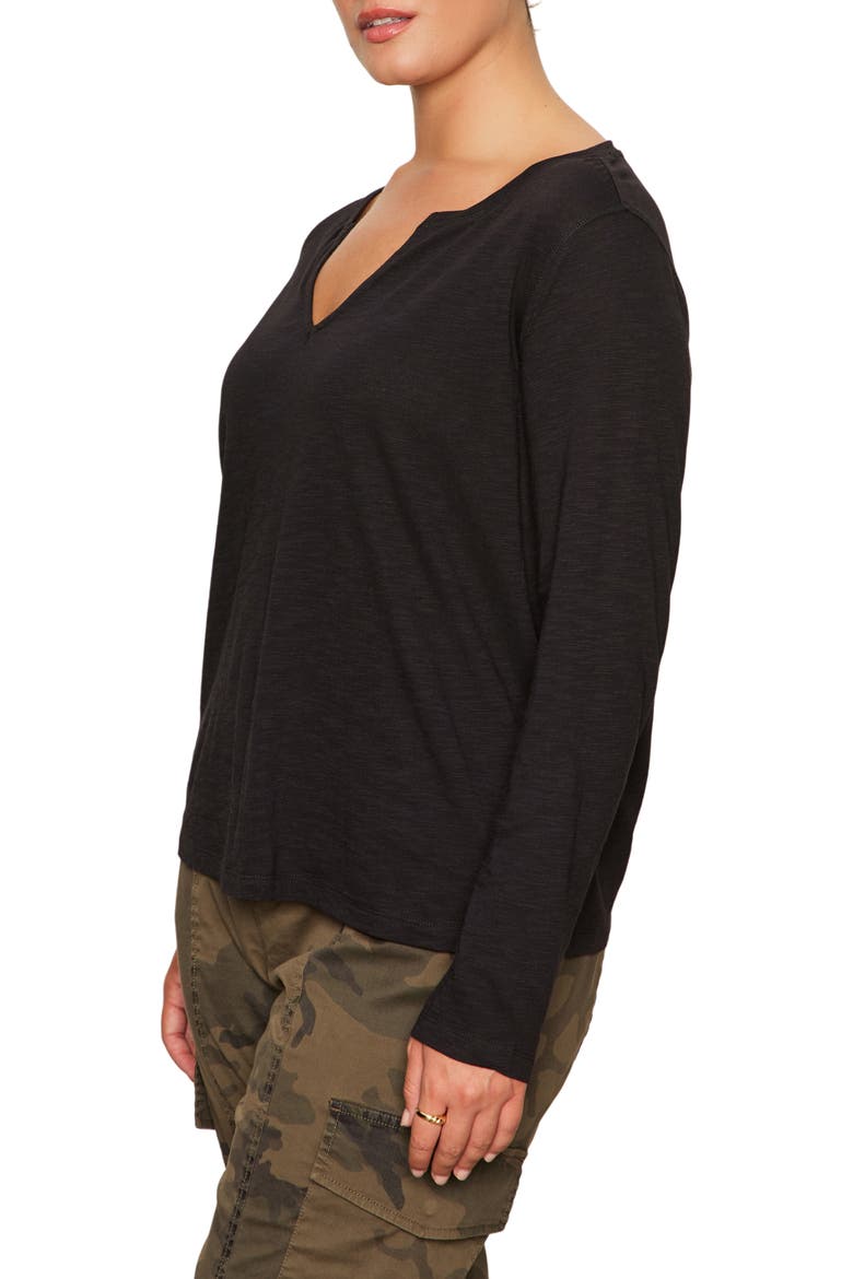 Perfect Notch Print Long Sleeve T-Shirt, Alternate, color, BLACK