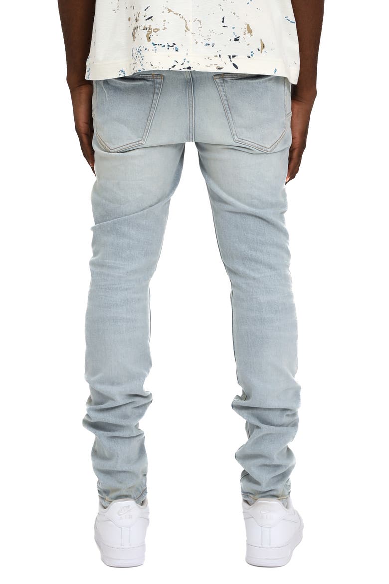 P001 Skinny Fade Distressed Jeans, Alternate, color, LIGHT INDIGO