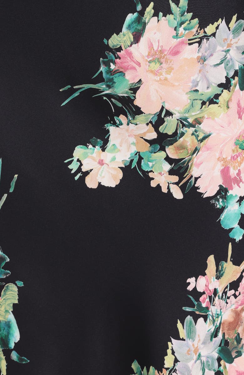 Petal & Pup Velman Maxi Skirt, Alternate, color, Black Floral