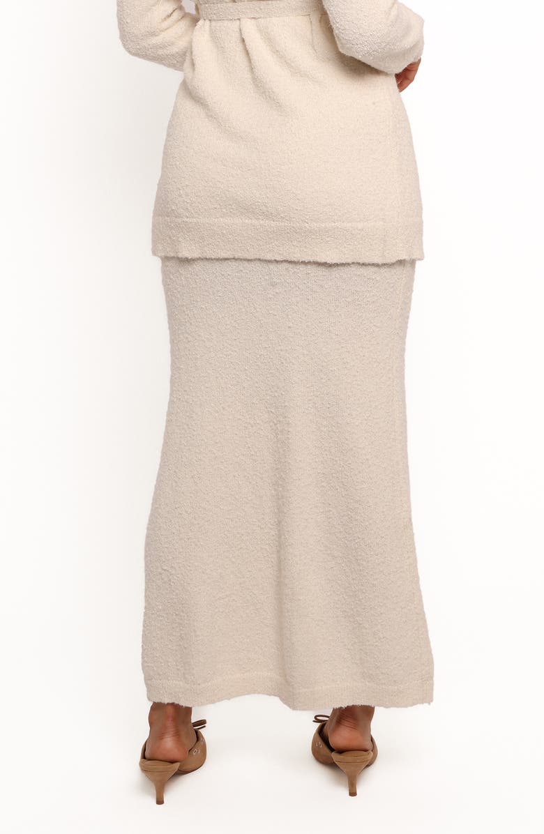 Petal & Pup Rowee Bouclé Midi Sweater Skirt, Alternate, color, White