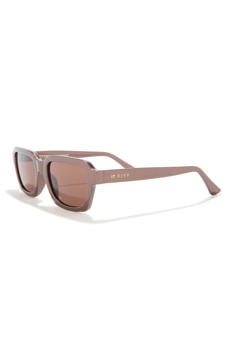 Chloe 53mm Rectangular Sunglasses, Alternate, color, PEARLED UMBER BROWN