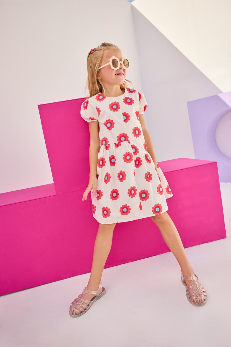 Kids' Knit Phillipa Dress, Alternate, color, Poppy Floral Rouge