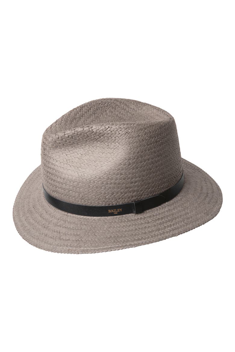 Azure Sun Water Repellent Woven Fedora, Main, color, GRAPHITE